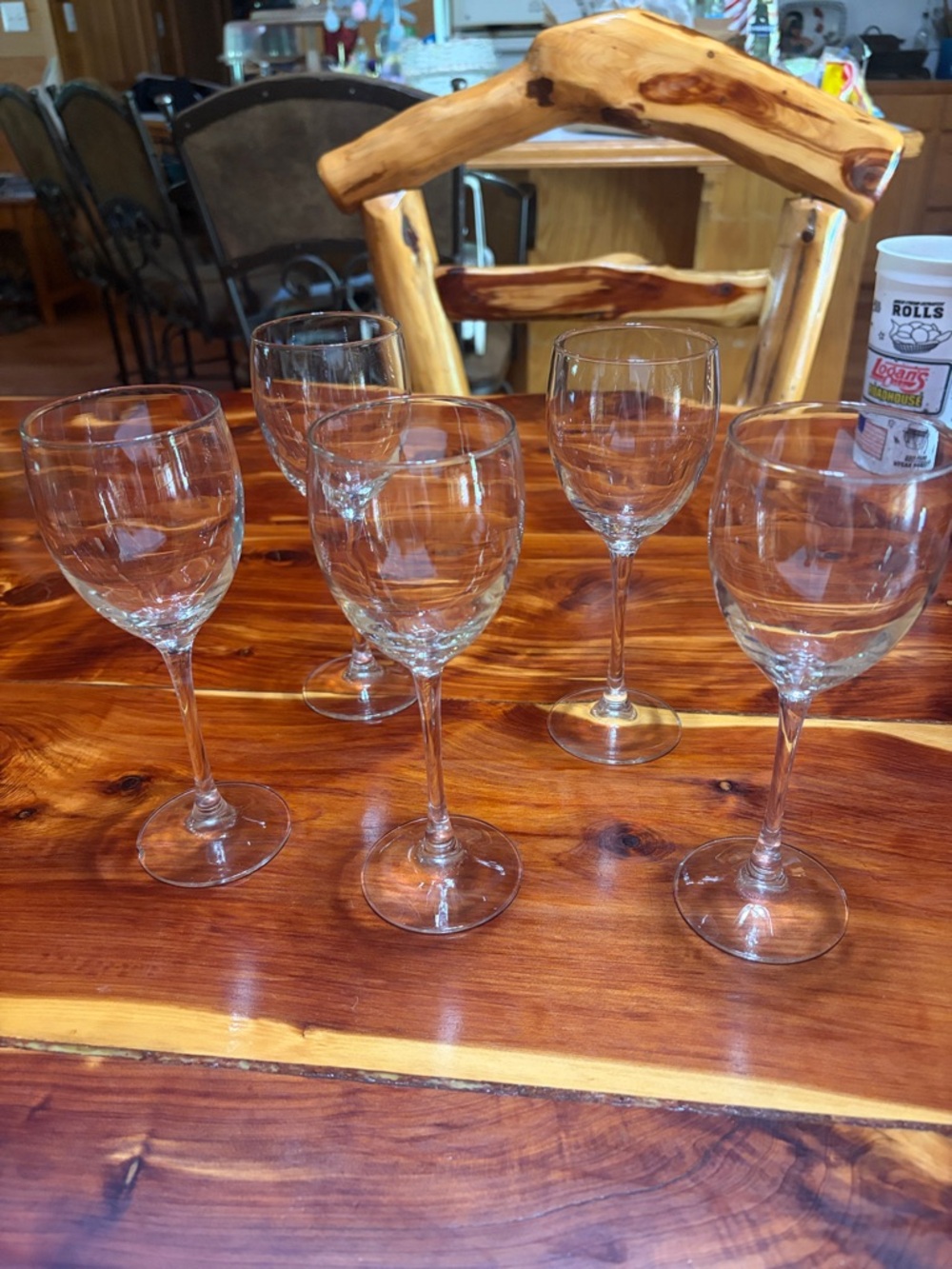Clear Stemmed Wine Glasses - Set of 6